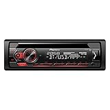 Pioneer Deh-S320Bt, Autoradio 1DIN, Sintonizzatore CD con RDS, Bluetooth, MP3, Ingresso USB e AUX, Sistema Vivavoce, App Smart Sync, Equalizzatore a 13 Bande