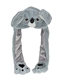 JOYHY Ragazza Adulte Felpa Spostamento dell orecchio Earflap Cappelli Koala Grigio