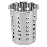 Portautensili 8,6 X 13,8 X 9,5cm Acciaio Inossidabile 304 Contenitore per Utensili da Cucina a Prova di Pasticcio per Bancone della Cucina(with Holes)