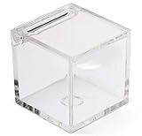 10 SCATOLE CUBO PLEXIGLASS 5X5X5 CM TRASPARENTE X CONFETTI