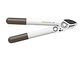 Fiskars Troncarami a incudine L32 per legno secco e rami duri fino a Ø 3,5 cm, Lunghezza: 38,7 cm, Peso: 380 g, Bianco/Arancione, FiberComp/Acciaio di qualità, Light, 1026930