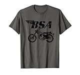 BSA Logo Distressed Thunderbolt Moto Maglietta