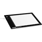  Kaiser Fototechnik 2453 Piastra di lampadine LED "SLIMLITE Plano, 5000 K, Dimmerabile, di alimentazione e funzionamento a batteria, superficie luminosa 22 x 16 cm NERO