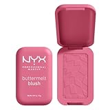 NYX Professional Makeup Blush in Polvere, Per un Look Fresco e Colorato, Arricchito con Burro di Mango, Burro di Mandorle e Burro di Karitè, Sfumabile, Buttermelt, Tonalità: Blush for the Butta, 5 g