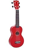 Mahalo Kahiko Ukulele di raso rosso con copertura