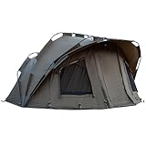 MK-Angelsport Fort Knox - Tenda da pesca per 2 persone, set completo con martello in gomma, tenda a cupola