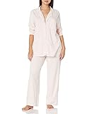 Amazon Essentials Camicia A Maniche Lunghe in Modal di Cotone E Pigiama A Tutta Lunghezza (Taglie Forti Disponibili) Donna, Rosa Pallido, M