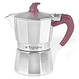 Tognana Extra Style, Caffettiera Moka, 6 Tazze, Alluminio, Grigio