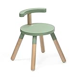 Stokke MuTable Sedia, Clover Green - Versione 2023 - Altezza della seduta regolabile e schienale rimovibile - Realizzata in legno di faggio - Per bambini da 1,5 a 8 anni