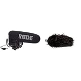 Rode Microphones VideoMic Pro Rycote Microfono Mono Direzionale a Condensazione, Mezzo Fucile, Ultra Compatto Professionale con Supporto Rycote & DEADCAT VMP Peluche Antivento per VideoMic Pro