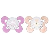 Chicco PhysioForma Succhietto Comfort 6-16 Mesi, Ciuccio Bimba con Tettarella in Silicone, Supporta la Respirazione Fisiologica e il Corretto Sviluppo della Bocca, Rosa in Colori Assortiti