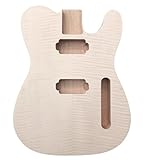 Yinfente Corpo per chitarra elettrica di ricambio in legno d acero mogano per chitarra Tele non finito, 64 cm