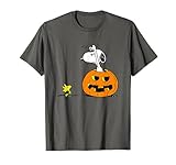 Peanuts Snoopy e Woodstock non spaventato Halloween Maglietta