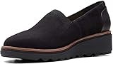 Clarks Sharon Dolly, Mocassini Donna, Nero Black W Dark Tan Welt, 43 EU