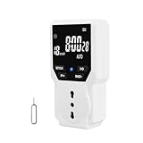 KHIYQILO Presa Temporizzata, Spina Digitale Programmabile Timer, Modalità Casuale Antifurto, Conto alla Rovescia, Ampio LCD Display, 18 Programmi, Risparmio di Energia Presa Timer