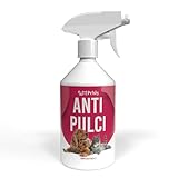 Petsly Spray Antipulci Gatto e Cane - 500ml - Non Macchia - Spray Antipulci per Ambienti, Antizecche e Antiacaro per Casa, Auto, Mobili e Tessuti - Efficace Spray Antipulci per Cani ad Azione Rapida