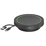 Jabra Speak 2 55 Viva Voce Bluetooth Wireless, 4 microfoni, cancellazione del rumore, altoparlante full range da 50 mm, audio a banda larga, compatto e portatile Per Zoom e Google Meet Grigio scuro