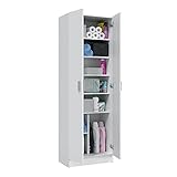 Habitdesign Furniturefactor Armadio/Scarpiera Universale a 2 Ante, Colore Bianco, Legno, 1