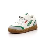 Kickers Kuic, Scarpe da Ginnastica, Bianco Grigio Verde, 35 EU