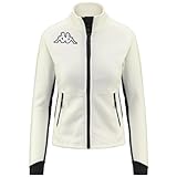 Kappa 6CENTO 688N - Fleece - Giacca - Donna - WHITE MILK-BLACK