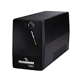 Tecnoware Power Systems - UPS ERA PLUS 750, Gruppo di Continuità 750VA, Protezione Sbalzi Corrente e Blackout, Autonomia 10min PC e 40min Modem, AVR, Silenzioso, 2 Prese Schuko, 750VA