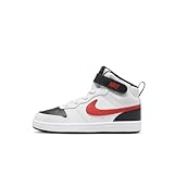 Nike Court Borough 2 GS, Scarpe da Basket, White/University Red/Black, 38 EU