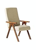 Poltrona legno FIAMMETTA ESSEGI SRL Relax reclinabile tessuto Beige Sfoderabile