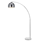 Versanora VN-L00010-EU Arquer Arc Lampada da Pavimento 50 W, Cromo, 31 x 110 x 174 cm, ferro;plastic