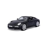 Bburago- Porsche 911 Carrera-Nera Modellino Auto in Scala 1:24, Colore Colorato, M, 21065BL