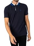 Barbour Uomo Polo con Riga Hawkeswater, Blu, XXL