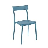 CALLIGARIS Sedia Modello Argo in Polipropilene Set 4 Pezzi - Disponibile in 7 Colori (Blue Sky Opaco)