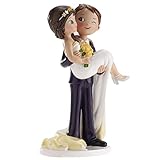 dekora - Decorazione per Torte di Matrimonio - Figura di Sposi Occhiolino 16 cm, Multicolore - 305101
