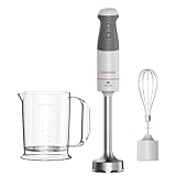 Kenwood Triblade XL HBM40.002WH Frullatore ad Immersione, Mixer, Asta XL in Acciaio Removibile, Dotato di Frusta a Filo e Bicchiere Graduato con Manico da 0,75L, Potenza 850watt, Bianco