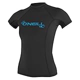 ONEILL WETSUITS O Neill Maglia da Snorkeling da Donna Wms Basic Skins S/S Crew, con Protezione UV, Donna, UV Schutz Wms Basic Skins S/S Crew, Nero, L