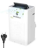 Maxesla Condizionatore Portatile 12000 BTU/H con Display Digitale, Aria Condizionata Portatile Velocità del Vento in Terza Marcia 390m³/h con Ruote, per Camere, Casa, Ufficio,Portable Air Conditioner