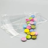 Palucart 8x10+3cm 200pz Sacchetti Bustine in Cellophane con Aletta Adesiva Sacchettini Plastica Trasparenti per Bomboniera Confetti Gioielli