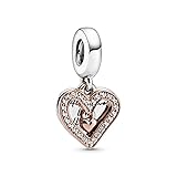 Pandora Ciondolo Charm 788693C01 Cuore scintillante da donna in argento sterling