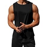 Litthing Canotte Atletiche da Uomo Senza Maniche Gilet Allenamento Bodybuilding Canottiere Maglietta Ad Asciugatura Rapida a Prova di Sudore Camicie da Palestra T-Shirt Runnig Sportiva Fitness