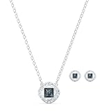 Swarovski Set Swarovski Angelic Square, grigio, placcato rodio, Esclusivi Amazon