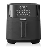 Princess Friggitrice ad Aria Digitale 6,5 L – con divisorio rimovibile – 60 percento di consumo energetico in meno – Schermo Tattile Digitale – 12 Programmi – senza Olio – Nero – 182061