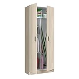 Easy Home Kawai A9 Armadio Multiuso, Legno Composito, Naturale, 180 X 73 X 37 Cm