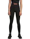 Urban Classics Ladies Lace Hem Leggings, Nero, M Donna