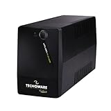 Tecnoware Power Systems - UPS ERA PLUS 1500, Protezione da Blackout per PC, Modem, Videosorveglianza, AVR, Autonomia 20min PC - 80min Modem, 2 Uscite Schuko, Potenza 1500 VA, Plastica