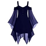 BMKKTOP Vestiti Corti Vestito Donna Invernale Curvy Vestito Donna Elegante Vestito Scheletro Bambina Vestiti cicciobello Vestito Strega Halloween Vestito Gotico Donna Babbo Natale Vestito Donna