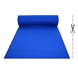 OLIVO.shop | ROTOLO PASSATOIA Blu su misura effetto moquette per matrimoni ed eventi, tappeto a corsia, guida per cerimonie e negozi con fondo antiscivolo, tappeto nuziale matrimonio, ROPAS (2x10 mt)