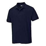 Portwest B210DNRL Polo Napoli a Maniche Corte, Blu Scuro, L