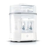 Chicco Sterilizzatore a Vapore 3 in 1 Modulare Veloce Steam Steriliser - Compatto e regolabile per Biberon, si adatta al microonde, con 3 configurazioni