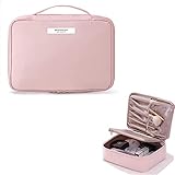 Huifengjie Borsa da Trucco,pochette trucchi,Beauty Case da Viaggio Donna Borsa da Toilette,organizer per cosmetici per donne e ragazze,perfetto per viaggio/all aperto(Rosa)