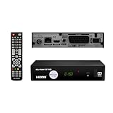 Sky vision 150 T-HD DVB-T2 Ricevitore, decoder digitale terrestre HD, Ricevente Antenna, TV HEVC H.265, HDMI, USB 2.0, LAN, SCART, DOLBY DIGITAL PLUS, RSS Feed via Ethernet, nero