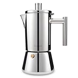 Easyworkz Diego Caffettiera Macchina per Espresso Italiana in Acciaio Inox 12 Tazze, 520 ml, per fornello